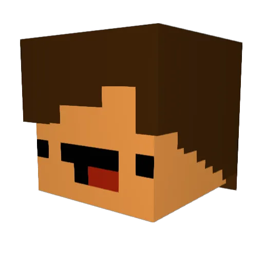 furrysareweird Minecraft avatar head, 3D render