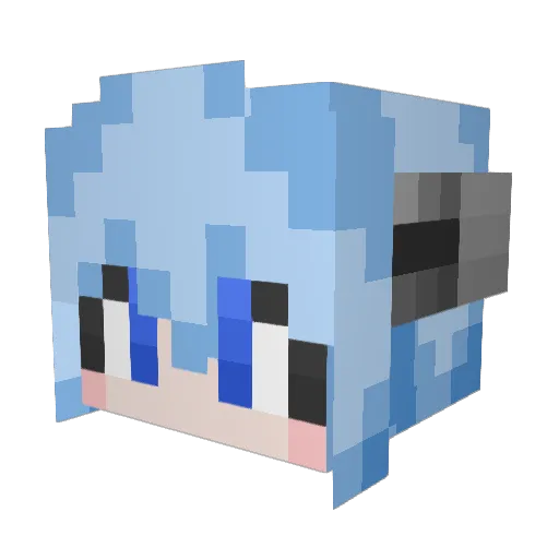 furstin Minecraft avatar head, 3D render