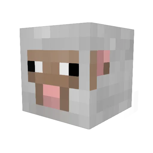 furusan Minecraft avatar head, 3D render