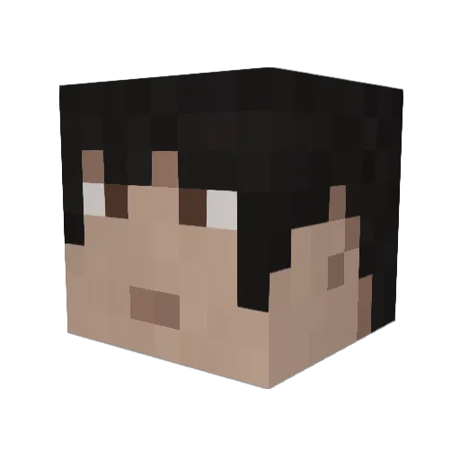 fusenfusen Minecraft avatar head, 3D render