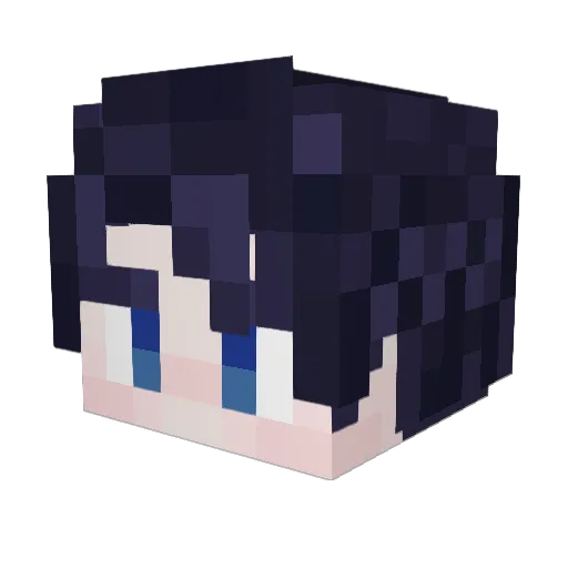 fushigon Minecraft avatar head, 3D render