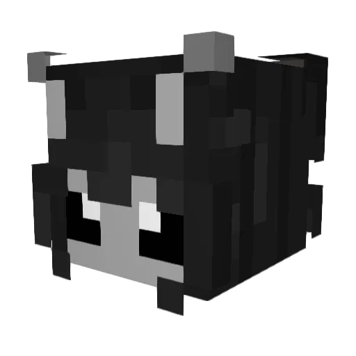 fushiguroul Minecraft avatar head, 3D render