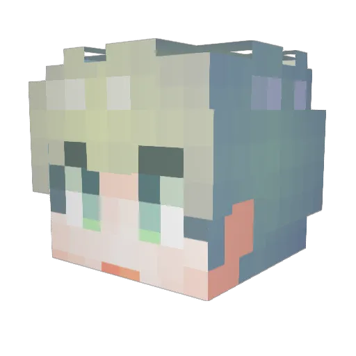 fusion0607 Minecraft avatar head, 3D render