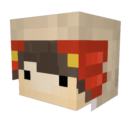 fusionsbaer Minecraft avatar head, 3D render