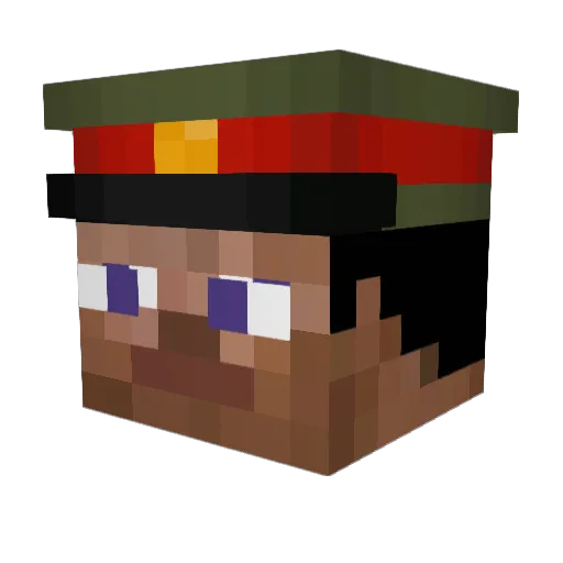 fusk_ Minecraft avatar head, 3D render