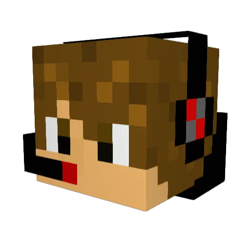 fusma_ Minecraft avatar head, 3D render