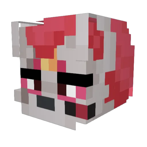 fusokku Minecraft avatar head, 3D render