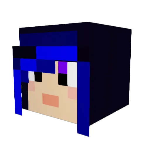 fussey Minecraft avatar head, 3D render