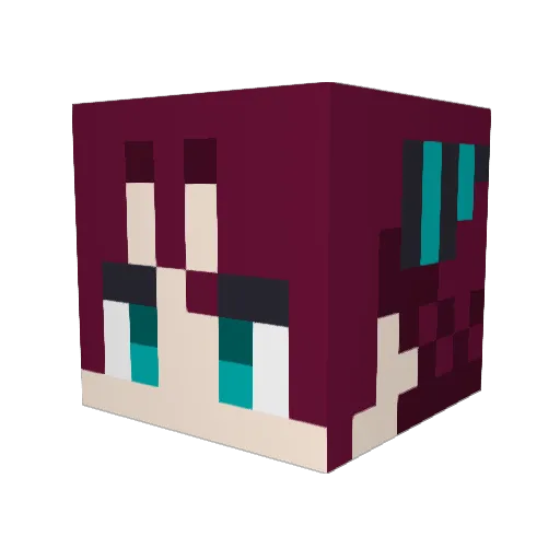 fussu Minecraft avatar head, 3D render