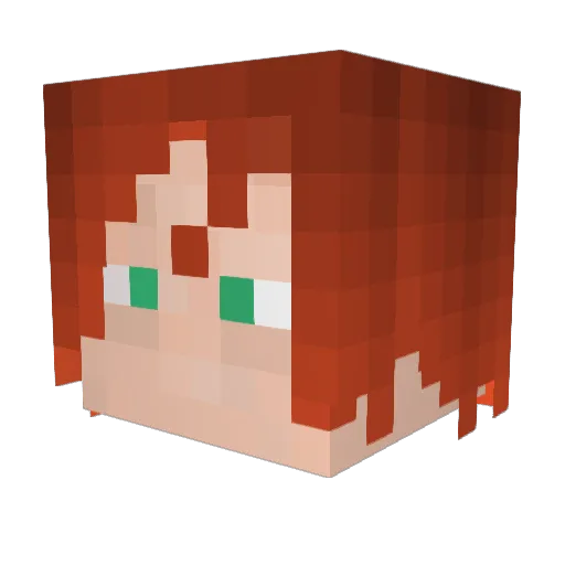 futo1117 Minecraft avatar head, 3D render