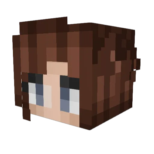 futureXY Minecraft avatar head, 3D render