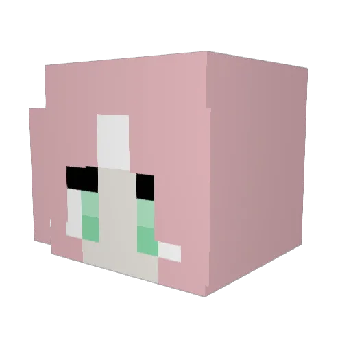 future__fox Minecraft avatar head, 3D render