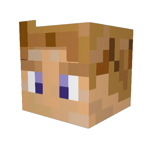 futuristicoxx Minecraft avatar head, 3D render