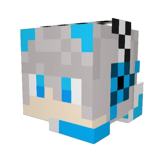 fuuenn Minecraft avatar head, 3D render