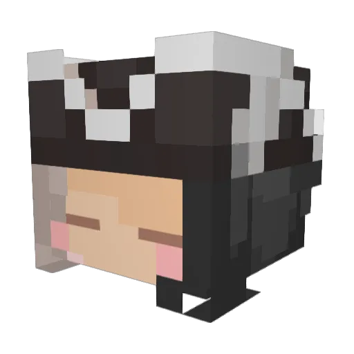 fuufz Minecraft avatar head, 3D render