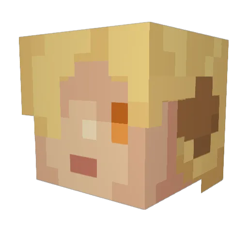 fuuru14 Minecraft avatar head, 3D render