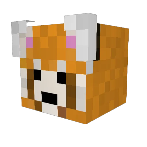 fuuuta Minecraft avatar head, 3D render