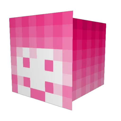 fuuzii Minecraft avatar head, 3D render