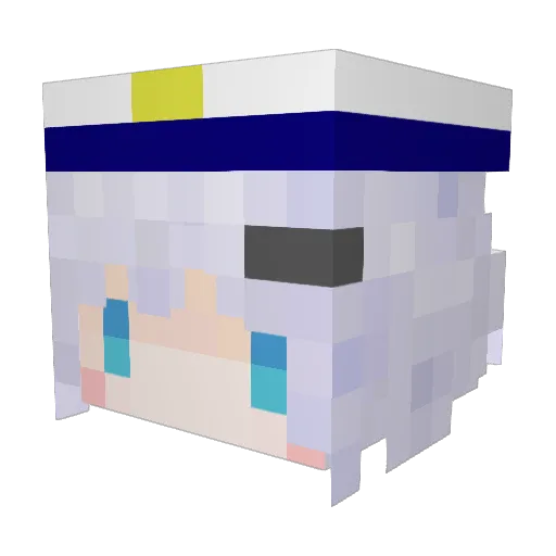fuwamaru124 Minecraft avatar head, 3D render