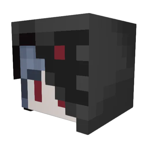 fuxuezhi Minecraft avatar head, 3D render