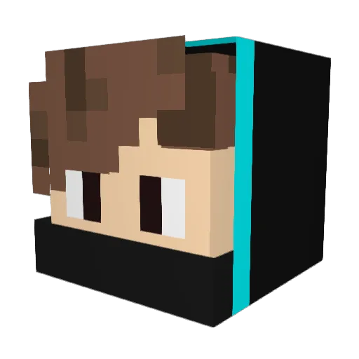 fuyezz Minecraft avatar head, 3D render