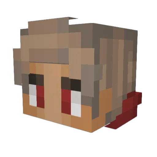 fuyf Minecraft avatar head, 3D render
