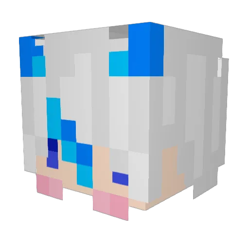 fuyukun Minecraft avatar head, 3D render