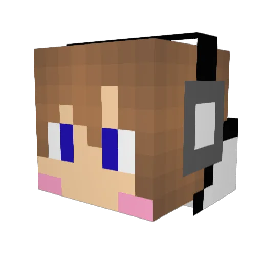 fuyune_snow Minecraft avatar head, 3D render