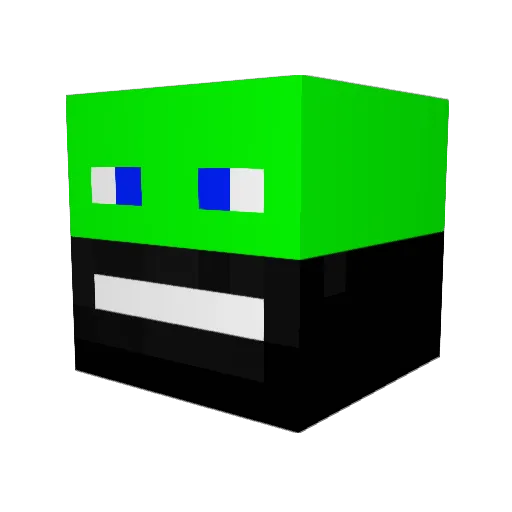 fuzapple13 Minecraft avatar head, 3D render