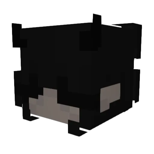 fuzcapreto Minecraft avatar head, 3D render