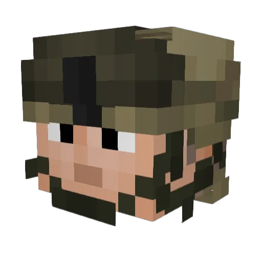 fuze49033 Minecraft avatar head, 3D render