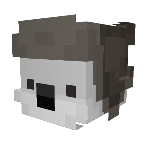 fuzetyy Minecraft avatar head, 3D render