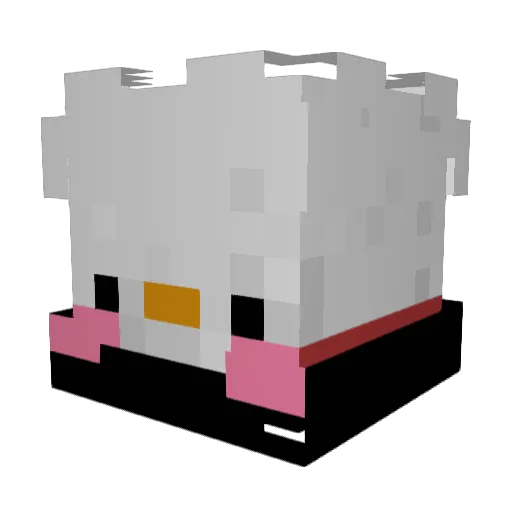 fuzi51 Minecraft avatar head, 3D render