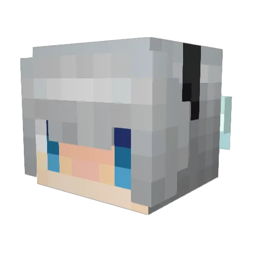 fuzibayashi Minecraft avatar head, 3D render