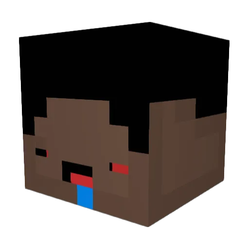 fuzil44 Minecraft avatar head, 3D render