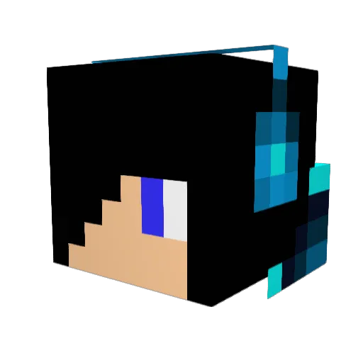 fuzinpassoca Minecraft avatar head, 3D render