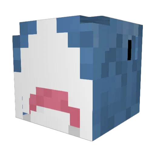 fuzkitty Minecraft avatar head, 3D render