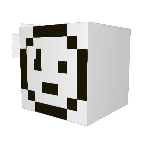 fuzywuzzy1 Minecraft avatar head, 3D render