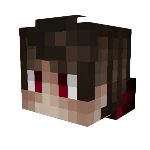 fuzyyy Minecraft avatar head, 3D render