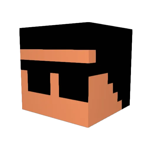 fuzz2 Minecraft avatar head, 3D render