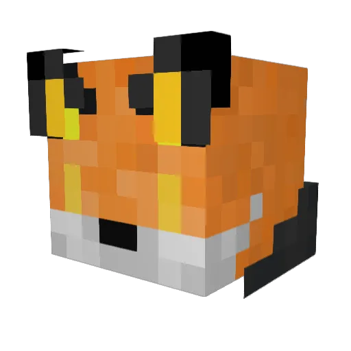fuzzerty Minecraft avatar head, 3D render