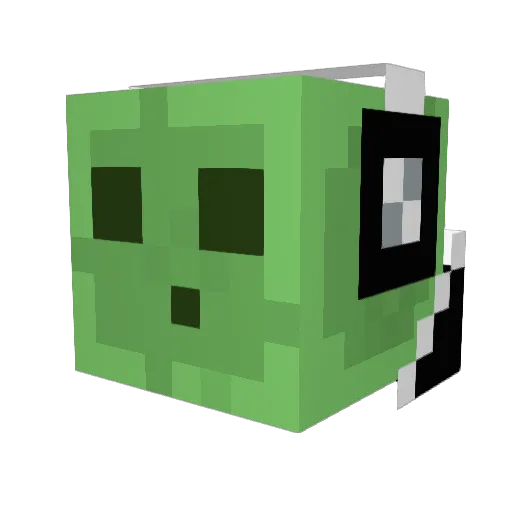 fuzzhead Minecraft avatar head, 3D render