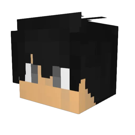 fuzzydice12 Minecraft avatar head, 3D render