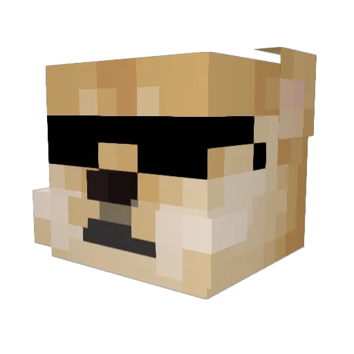 fuzzyghost00 Minecraft avatar head, 3D render