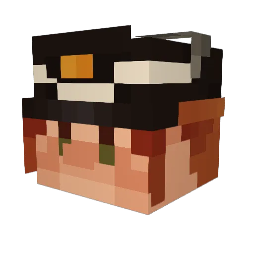 fuzzyhi Minecraft avatar head, 3D render