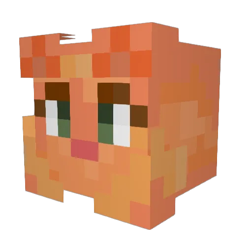 fuzzylimes Minecraft avatar head, 3D render