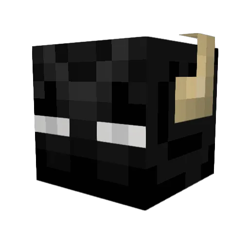 fuzzymad Minecraft avatar head, 3D render