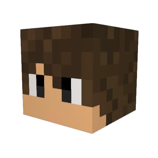 fuzzypeaches19 Minecraft avatar head, 3D render