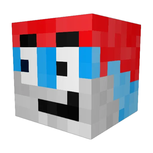 fuzzyprawn Minecraft avatar head, 3D render