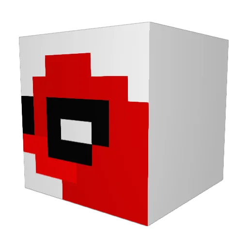 fuzzyrobot Minecraft avatar head, 3D render